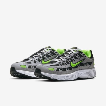 Nike P-6000 - Férfi Utcai Cipő - Szürke/Fekete/Fehér/Zöld